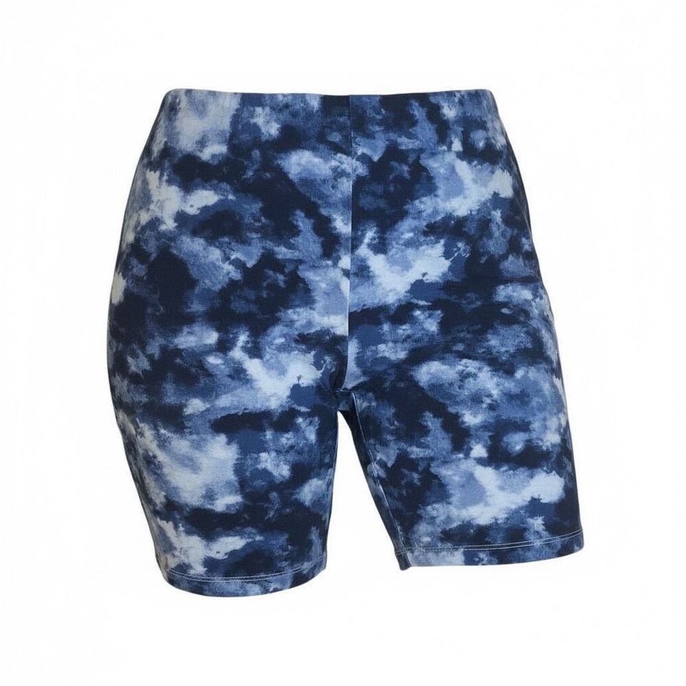 NWOT Old Navy Tie Dye Cotton Blend Elastic Waistband Athletic Shorts Blue Sz 2X